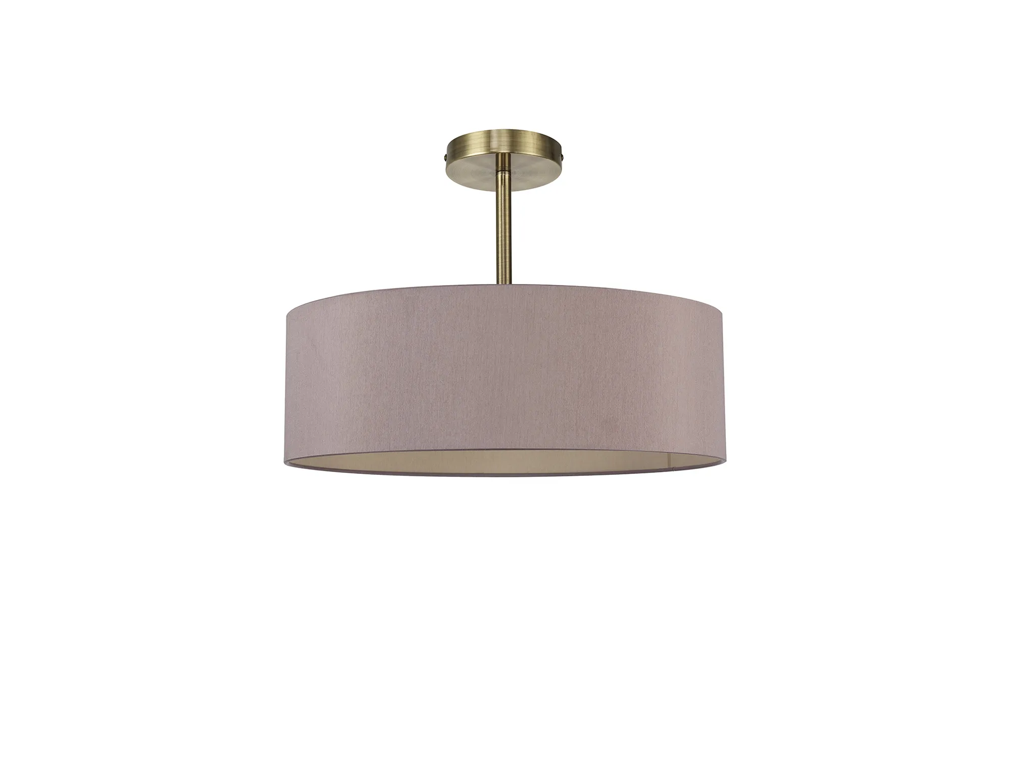 Baymont 45cm Semi Flush 5 Light Antique Brass, Taupe/Halo Gold DK0742  Deco Baymont AB TA